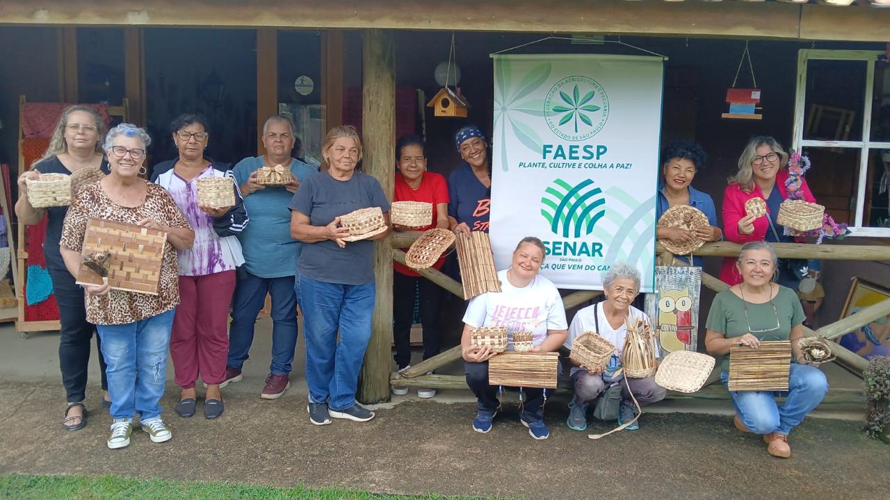 Em parceria com o SENAR, Casa do Artesão conclui curso de artesanato com fibra da bananeira