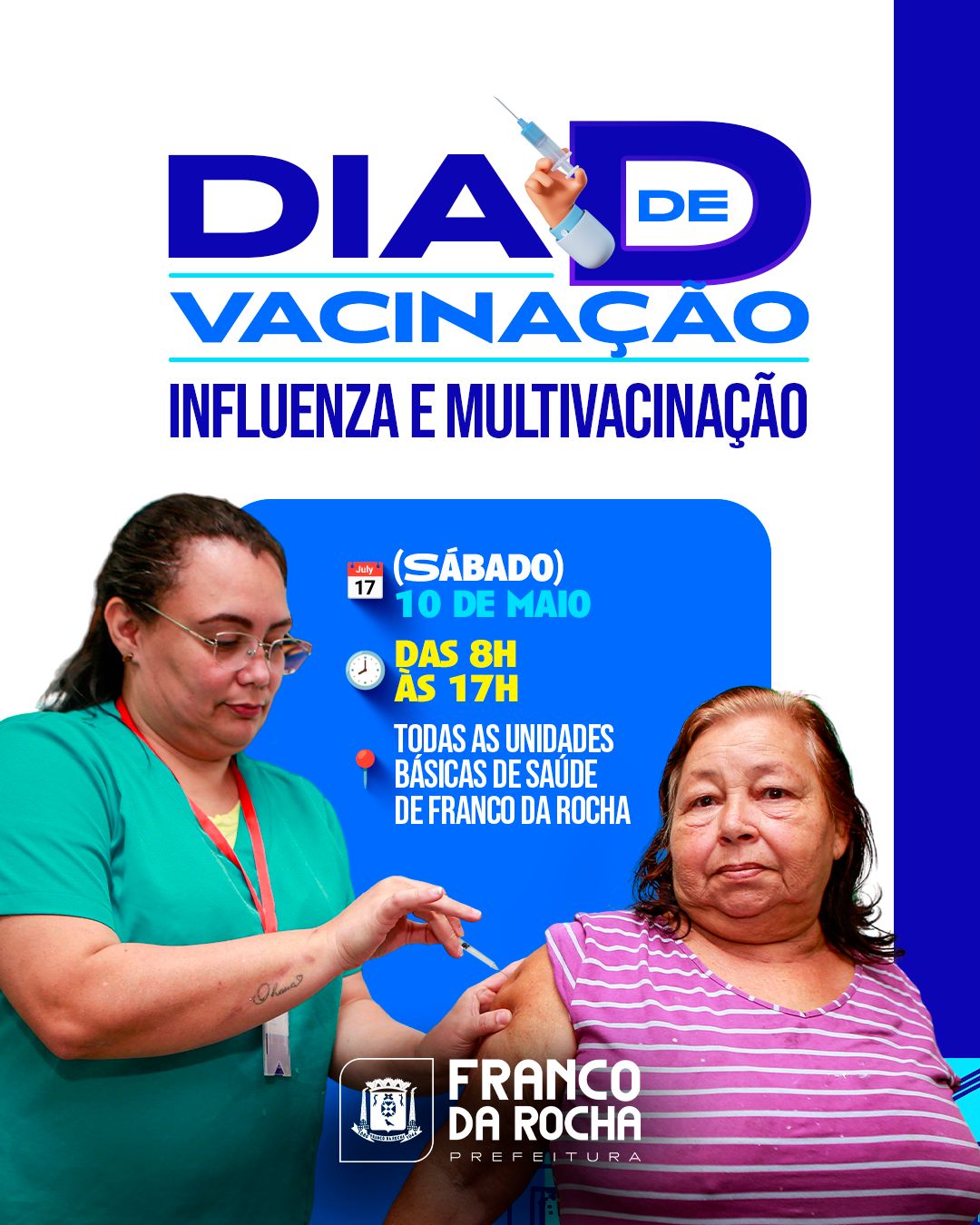 Dia D de vacinação em Franco da Rocha