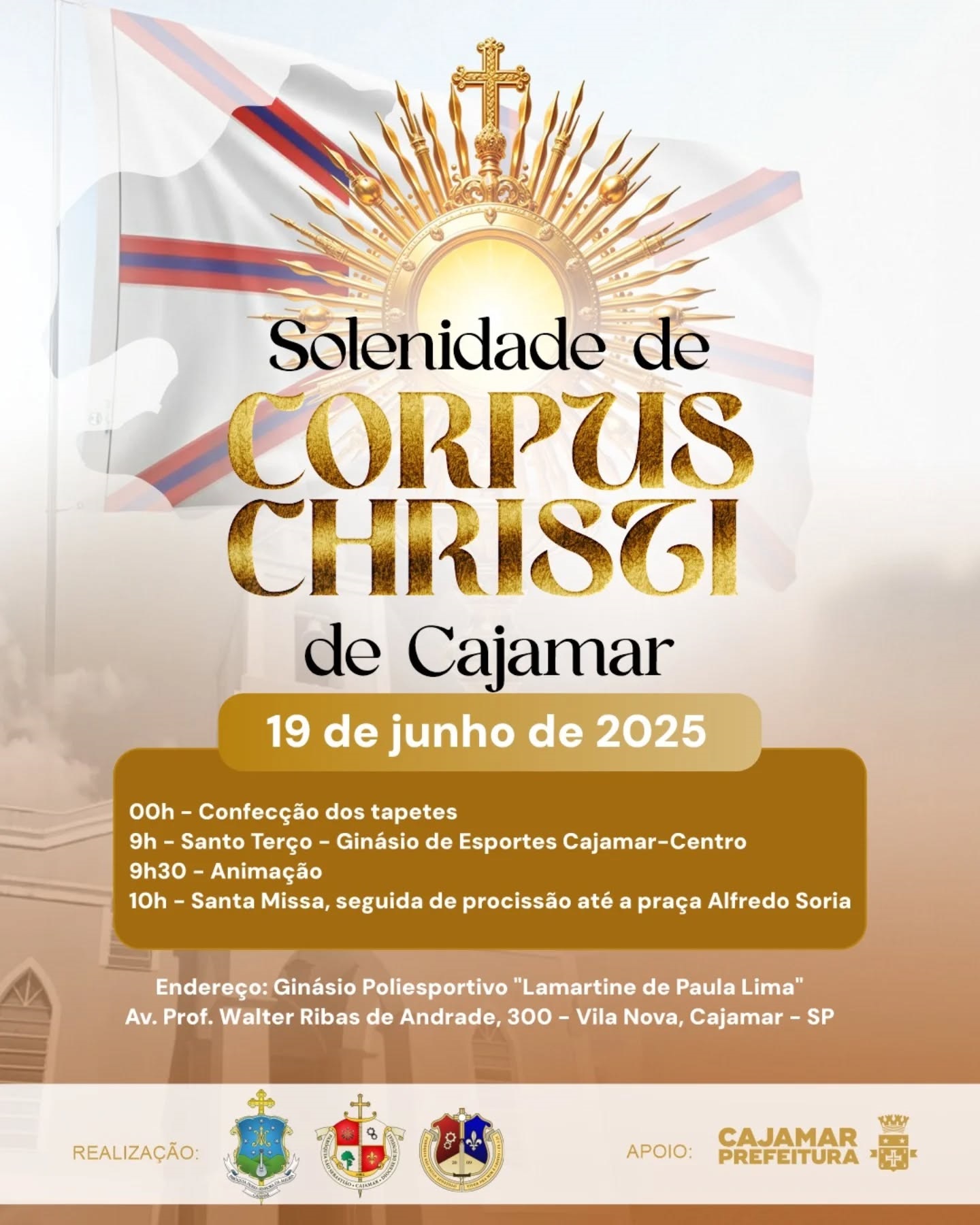 Cajamar se prepara para celebrar Corpus Christi