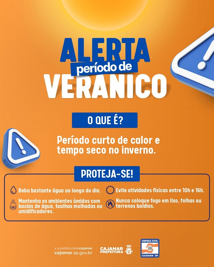 Prefeitura de Cajamar alerta para período de veranico