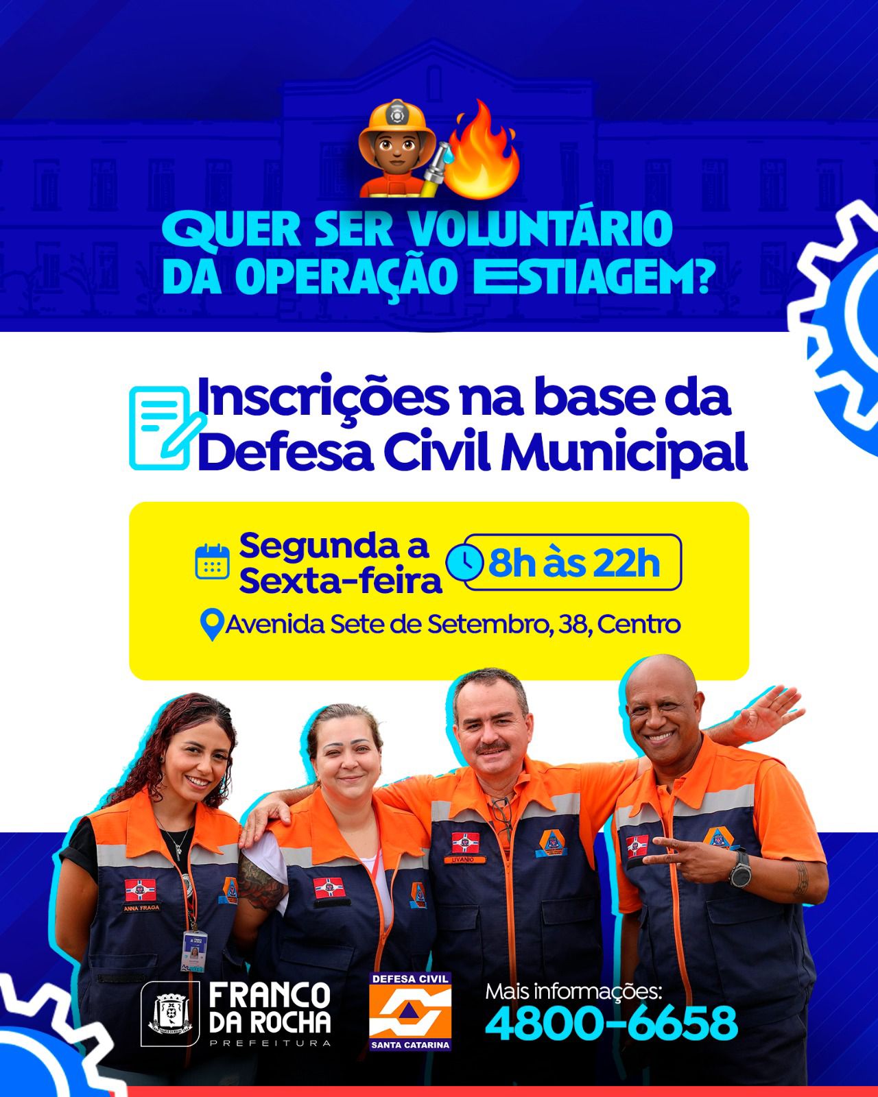 Quer ser voluntário da Operação Estiagem?