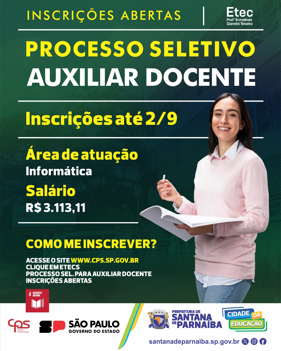 Inscrições abertas!