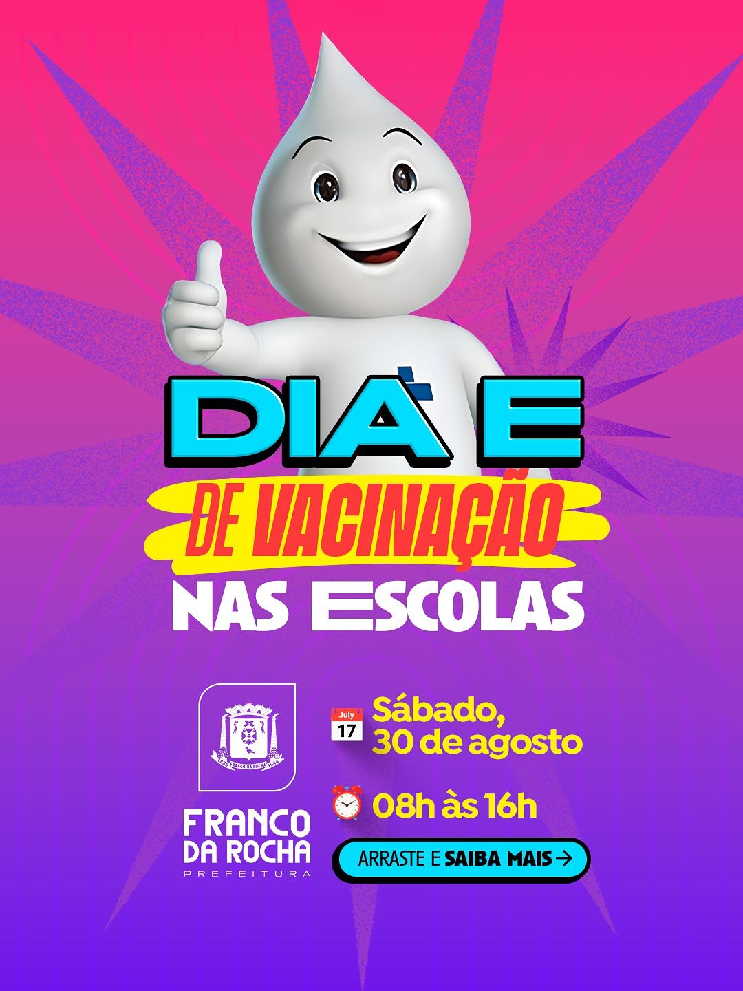 Dia E de vacinação nas escolas