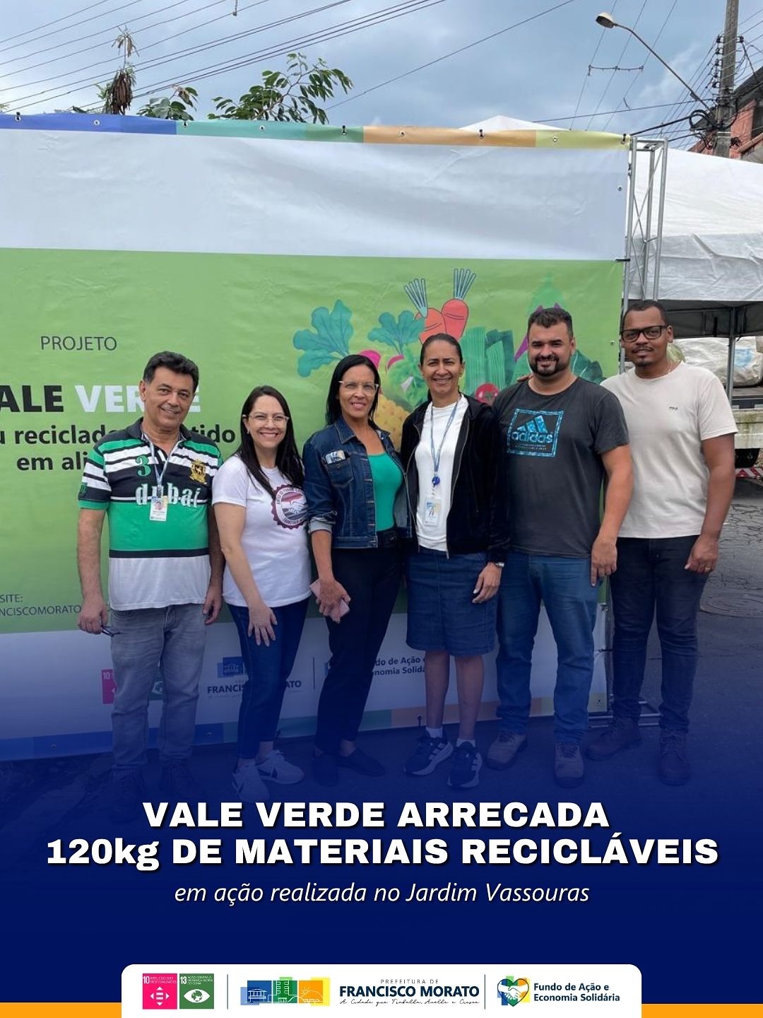 Vale Verde arrecada 120kg de materiais recicláveis