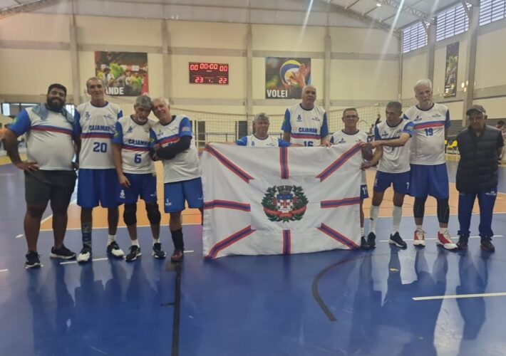 Cajamar é campeã no JATISPA 2025 na categoria vôlei masculino 60+