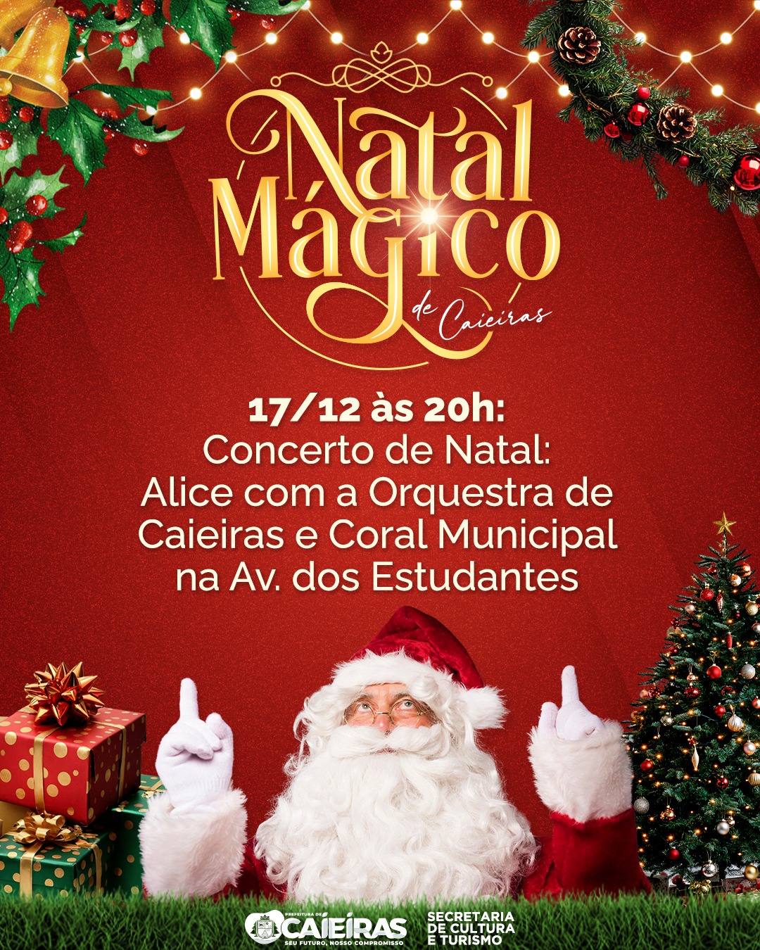 Atração especial no natal mágico de Caieiras!