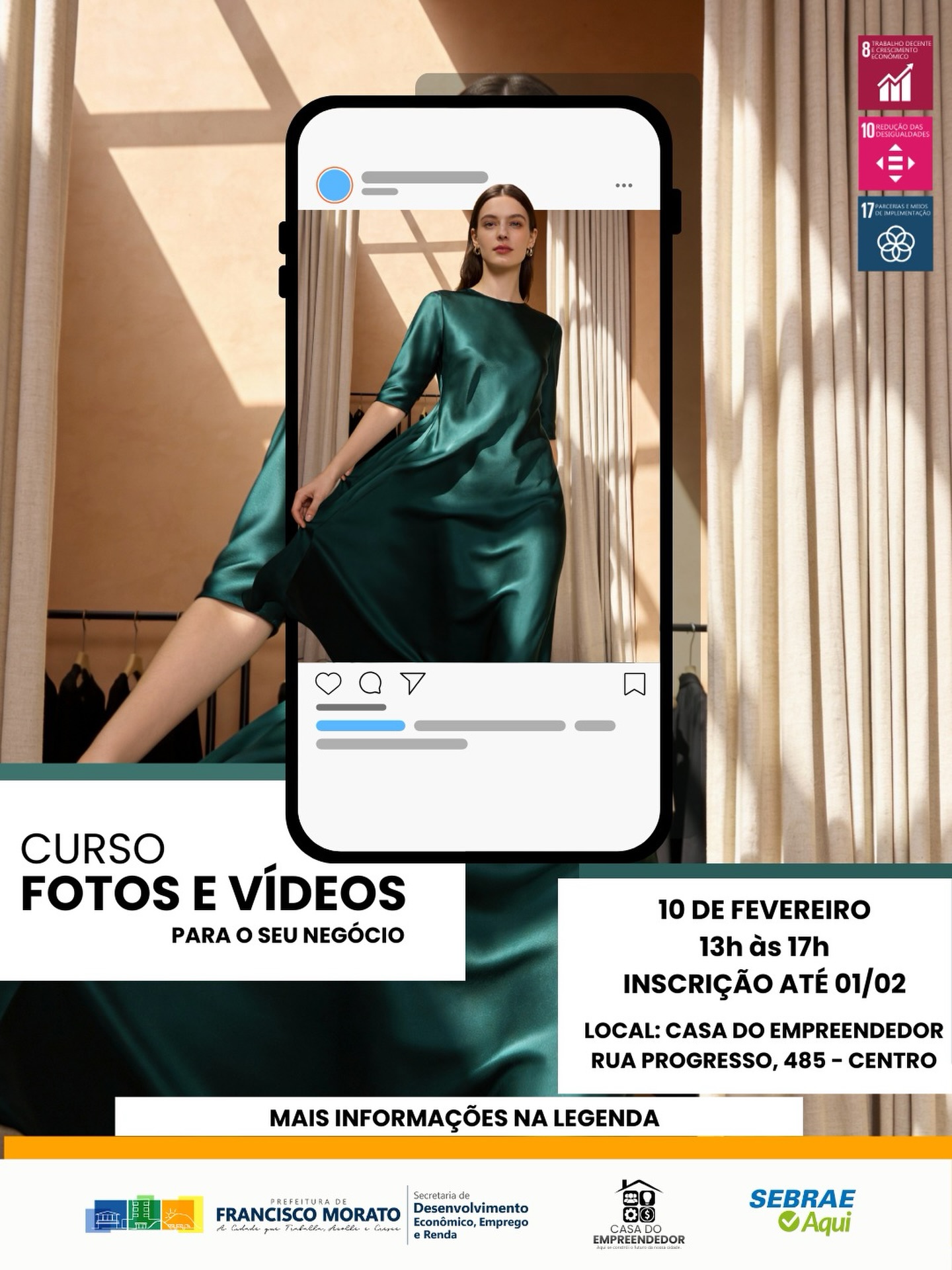 Curso de Fotos e Vídeos para Redes Sociais em Francisco Morato
