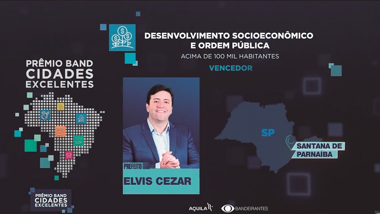Santana de Parnaíba é destaque nacional e conquista o 1º lugar no Prêmio Band Cidades Excelentes, o ‘Oscar’ da Administração Pública