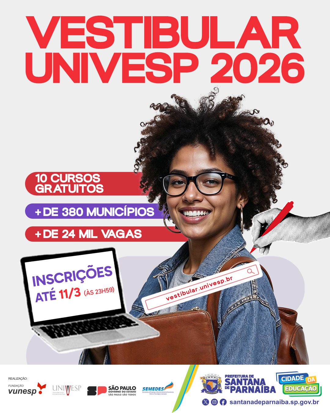 Universidade Virtual do Estado de São Paulo abre inscrições para o Vestibular 2026 com mais de 24 mil vagas