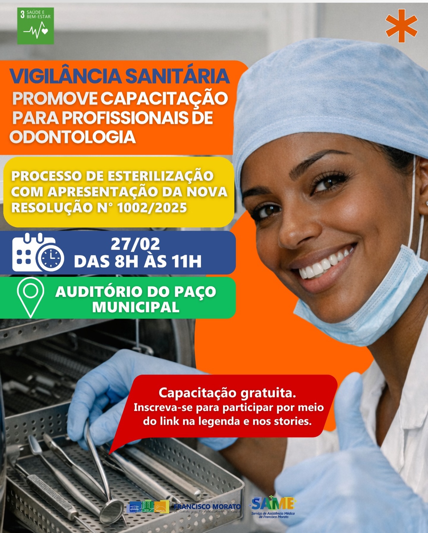 Vigilância Sanitária promove capacitação para profissionais da odontologia sobre normas e esterilização