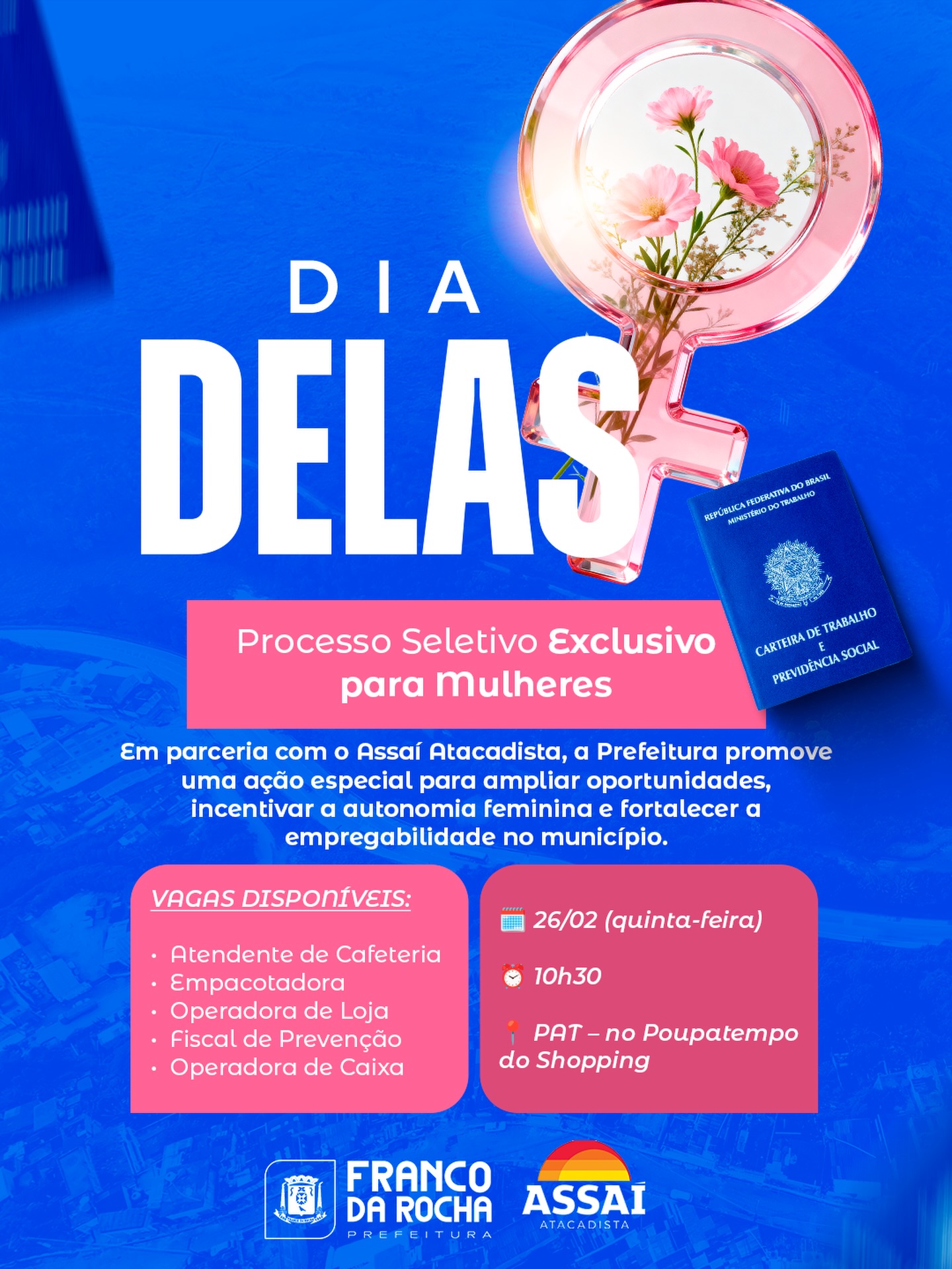Franco da Rocha promove Processo Seletivo exclusivo para mulheres