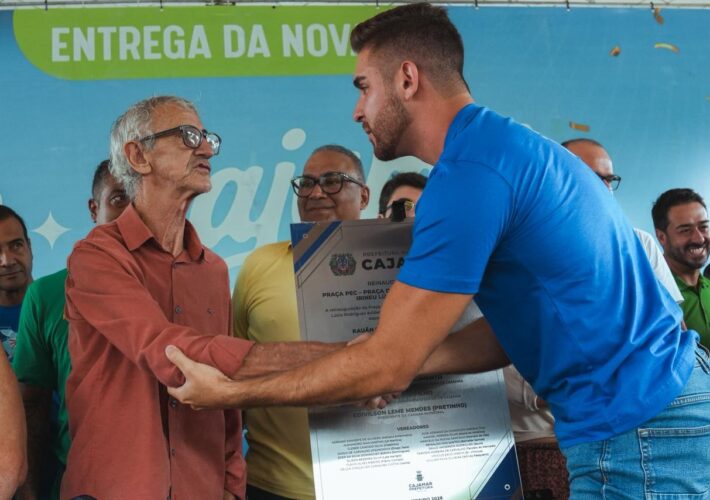 Kauãn realiza entrega da Praça de Esportes e Cultura totalmente revitalizada