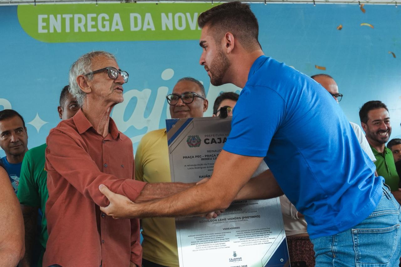 Kauãn realiza entrega da Praça de Esportes e Cultura totalmente revitalizada